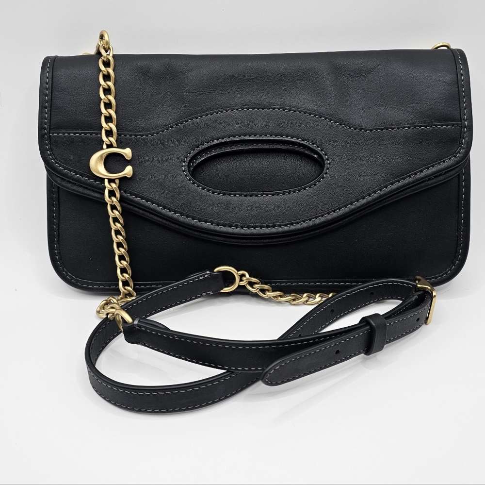 Coach Foldover Cut Out Clutch Crossbody, Style CA359 - Picture 1 of 15